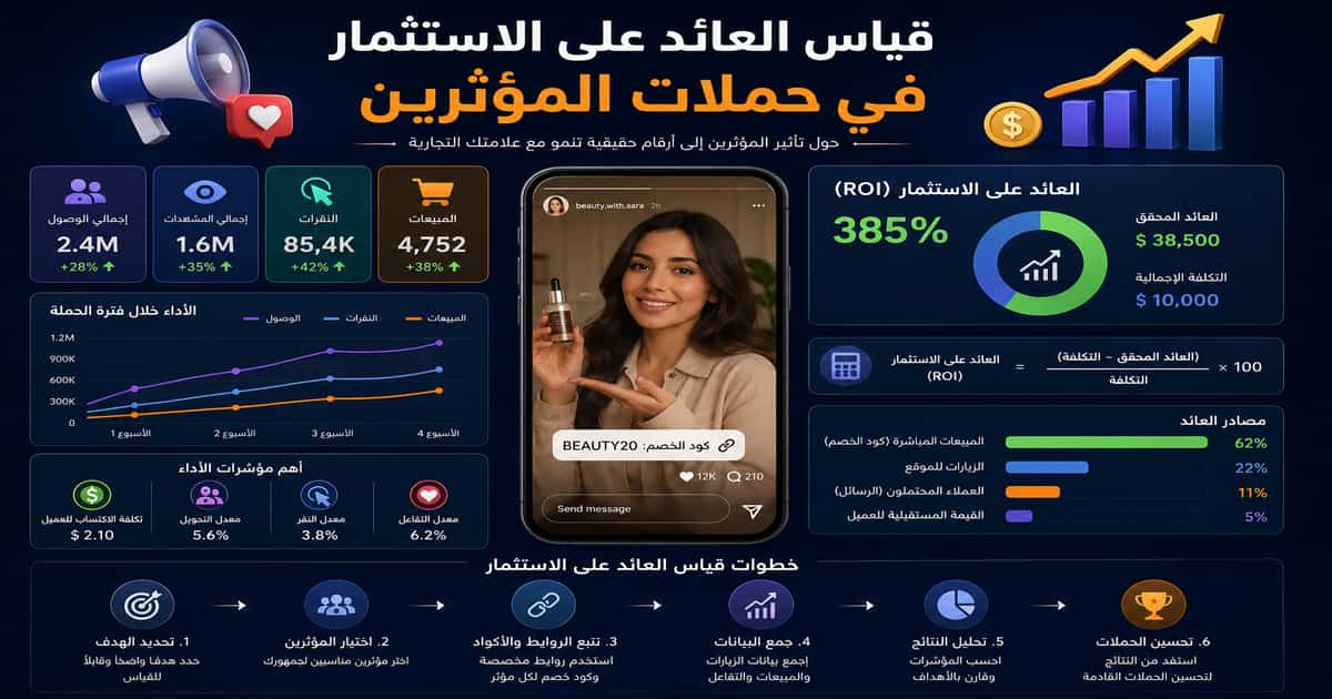 قياس العائد على الاستثمار في حملات المؤثرين