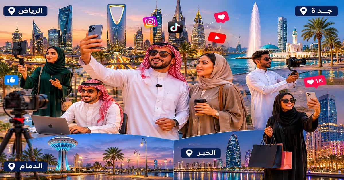 مؤثرين الرياض وجدة والدمام والخبر في السعودية